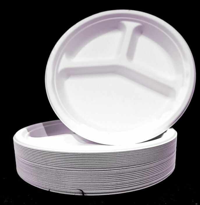 Pk 50 3 Compartment ECO Friendly Dinner Plate